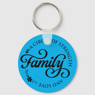 Inspirerende familieregel sleutelhanger