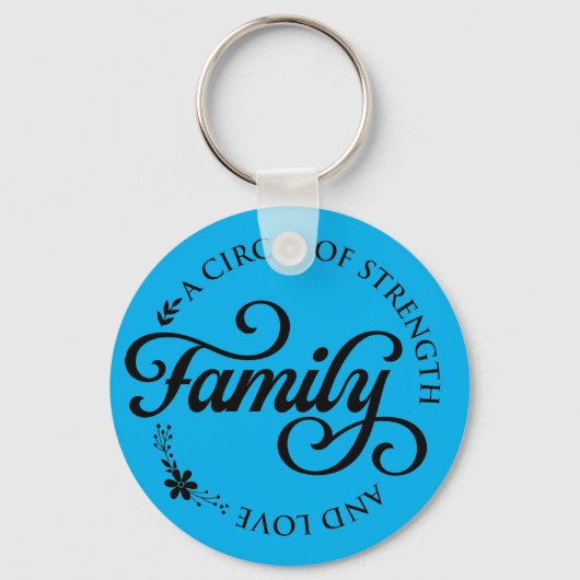 Inspirerende familieregel sleutelhanger (Voorkant)