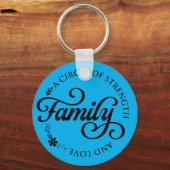 Inspirerende familieregel sleutelhanger (Voorkant)