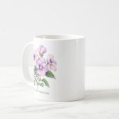 Inspirerende februari geboortebloem moeder wrap koffiemok (Voorkant links)