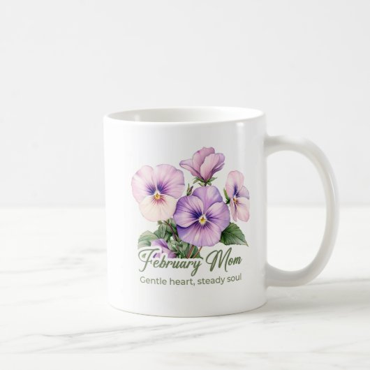 Inspirerende februari geboortebloem moeder wrap koffiemok (Rechts)