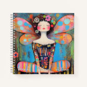 Inspirerende fee die yoga doet Aangepaste quote Notitieboek (Voorkant)