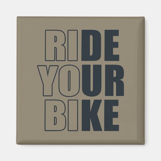 inspirerende fietsen citaten magneet (Voorkant)