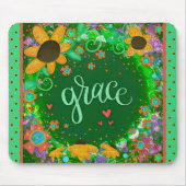  inspirerende Floral Grace Inspirity Muismat (Voorkant)