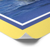 Inspirerende Fun Whale Print - Gele Rand (Hoek)