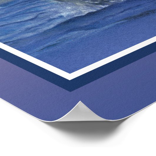 Inspirerende Fun Whale Print - Sunset Border (Hoek)