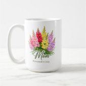Inspirerende geboortebloem juli Moeder Wrap Koffiemok (Links)