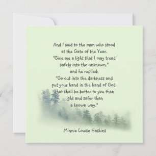 Inspirerende gedicht citaat Leg je hand in Gods Kaart