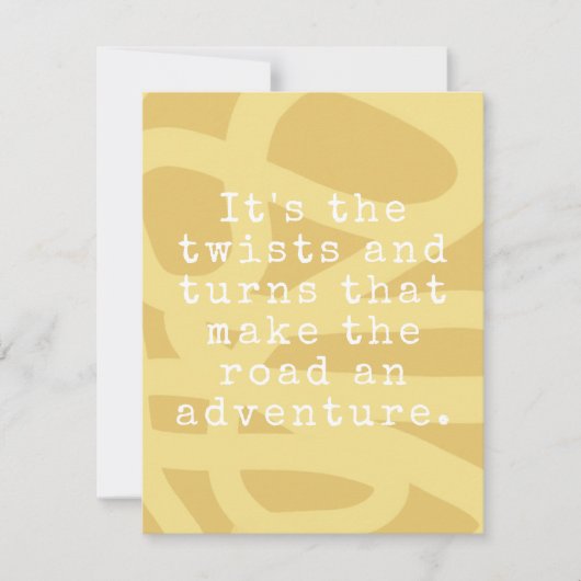 Inspirerende gele Abstracte briefkaart (Voorkant)