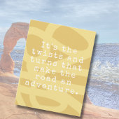 Inspirerende gele Abstracte  briefkaart