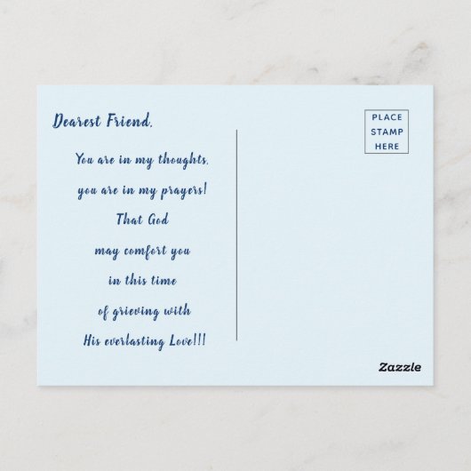 Inspirerende Gele Bloemen Weide Heuvel Meer Sympat Briefkaart (Achterkant)