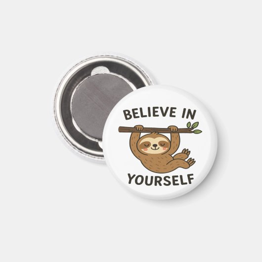 Inspirerende "Geloof in jezelf" Quote Print Magneet (Voorkant / Achterkant)