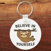 Inspirerende "Geloof in jezelf" Quote Print Sleutelhanger (Voorkant)