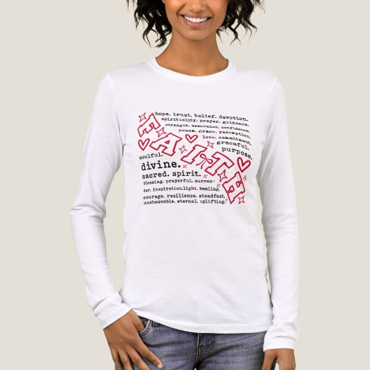 Inspirerende geloofsworden Tri-Blend shirt (Voorkant volledig)