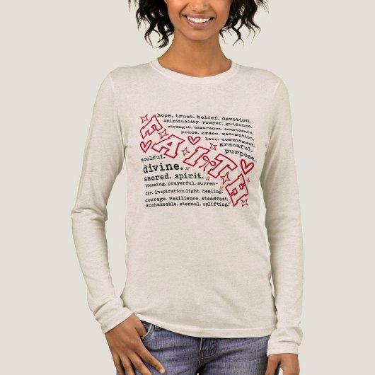Inspirerende geloofsworden Tri-Blend shirt (Voorkant)