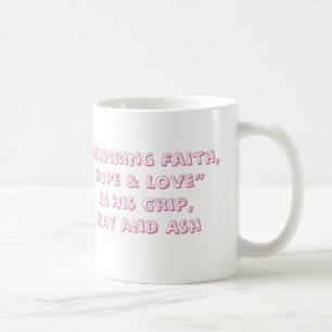 Inspirerende gelovigen, hoop en liefde koffiemok