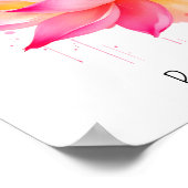 Inspirerende geluksquote Roze Zelfzorg Poster (Hoek)