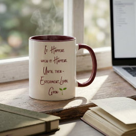 Inspirerende gepersonaliseerde groei Motiverend Tweekleurige Koffiemok