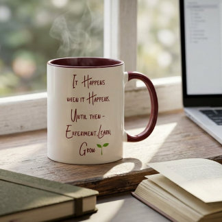 Inspirerende gepersonaliseerde groei Motiverend Tweekleurige Koffiemok