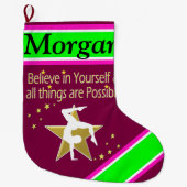 INSPIRERENDE GEPERSONALISEERDE GYMNAST KERSTKOUS GROTE KERSTSOK (Voorkant)