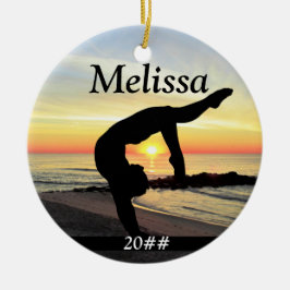 INSPIRERENDE GEPERSONALISEERDE GYMNAST MEISJE ORNA KERAMISCH ORNAMENT