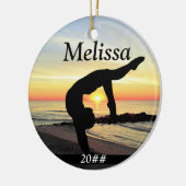 INSPIRERENDE GEPERSONALISEERDE GYMNAST MEISJE ORNA KERAMISCH ORNAMENT (Links)