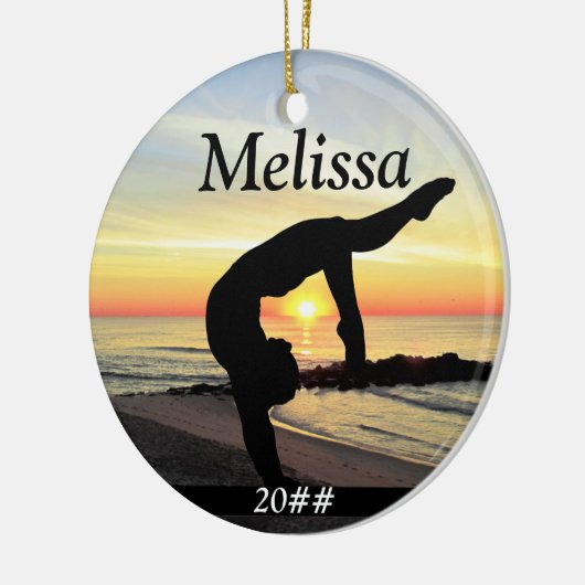 INSPIRERENDE GEPERSONALISEERDE GYMNAST MEISJE ORNA KERAMISCH ORNAMENT (Links)
