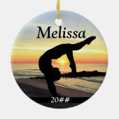 INSPIRERENDE GEPERSONALISEERDE GYMNAST MEISJE ORNA KERAMISCH ORNAMENT (Achterkant)