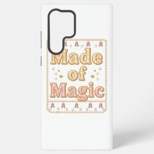 Inspirerende Glitterende "Gemaakt van Magie" Samsung Galaxy Hoesje