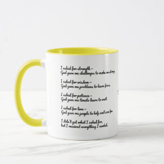 Inspirerende God Quote Mok – Kracht, Wijsheid