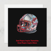 Inspirerende Goede Spelers Pop Art Voetbalhelm Feestdagenkaart (Voorkant / Achterkant)