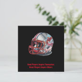 Inspirerende Goede Spelers Pop Art Voetbalhelm Feestdagenkaart (Staand voorkant)