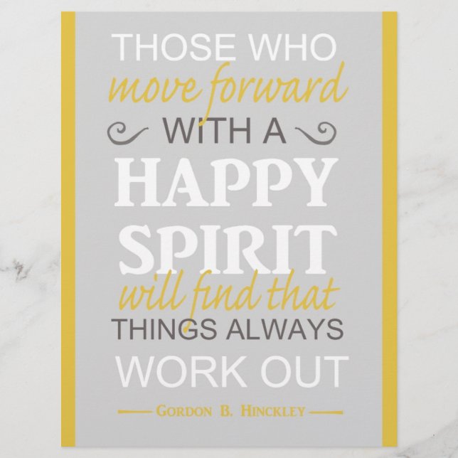 inspirerende gordon b hinckley lds citaat (Voorkant)