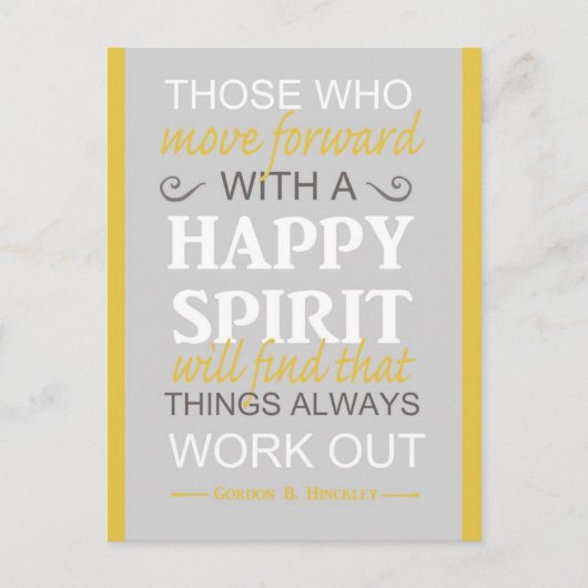 inspirerende gordon b hinckley lds citaat briefkaart (Voorkant)