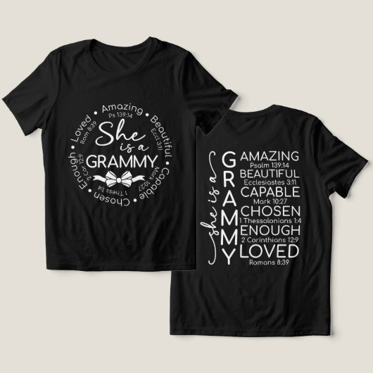Inspirerende Grammy Tri-Blend Shirt (Ontwerp Voorkant & Achterkant)