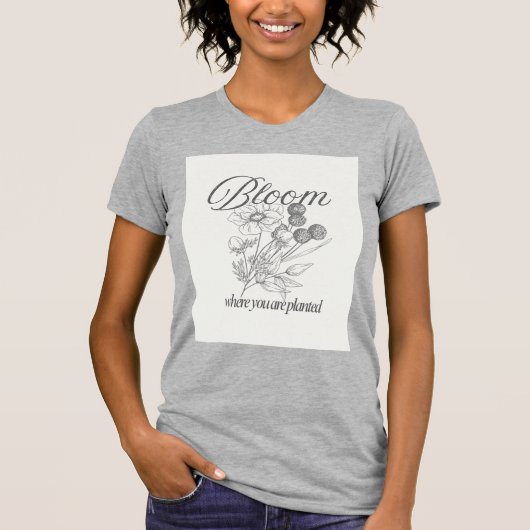Inspirerende Groeiquote T-shirt (Voorkant)
