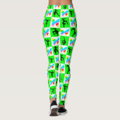 INSPIRERENDE GROENE VLINDER GYMNASTIEK LEGGINGS (Achterkant)