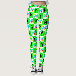 INSPIRERENDE GROENE VLINDER GYMNASTIEK LEGGINGS