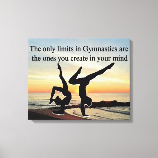 INSPIRERENDE GYMNASTIEK CITAAT CANVAS AFDRUK (Voorkant)