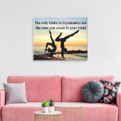 INSPIRERENDE GYMNASTIEK CITAAT CANVAS AFDRUK (Insitu (Woonkamer))