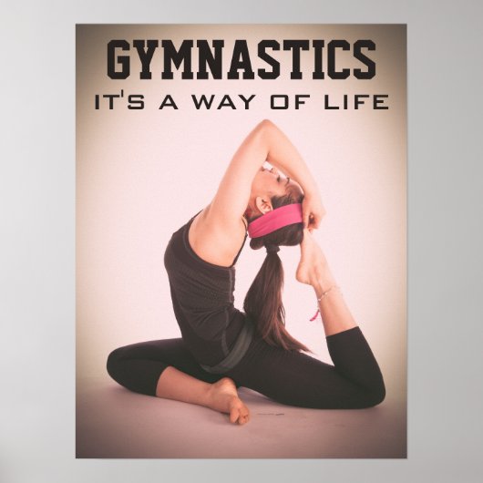 Inspirerende gymnastiek citaat poster (Voorkant)