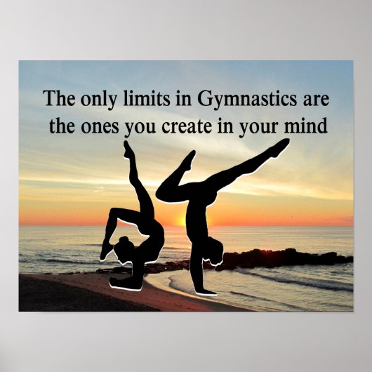 INSPIRERENDE GYMNASTIEK CITAAT POSTER (Voorkant)