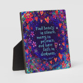 Inspirerende hebben Faith Quote-inspiratie Fotoplaat (Voorkant)