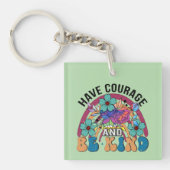 Inspirerende hebben lef WordArt Sleutelhanger (voorkant)