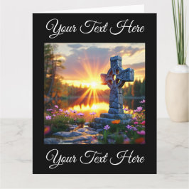 Inspirerende Heilig Kruis Beeld aan het Schitteren Kaart