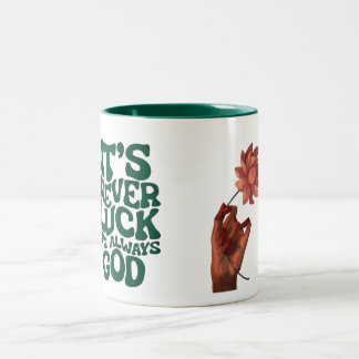 Inspirerende "Het is nooit geluk, het is altijd Go Tweekleurige Koffiemok