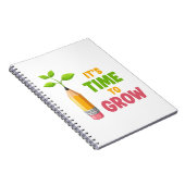 Inspirerende "Het is Tijd om te Groeien" Potlood P Notitieboek (Rechterzijde)