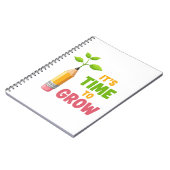 Inspirerende "Het is Tijd om te Groeien" Potlood P Notitieboek (Linkerzijde)