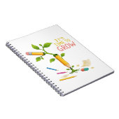 Inspirerende "Het is Tijd om te Groeien" Potlood P Notitieboek (Rechterzijde)