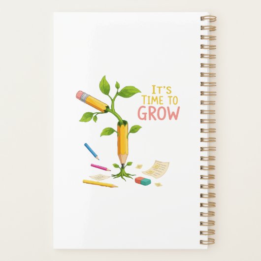 Inspirerende "Het is Tijd om te Groeien" Potlood P Planner (Achterkant)